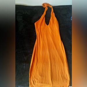 Orange Halter Dress